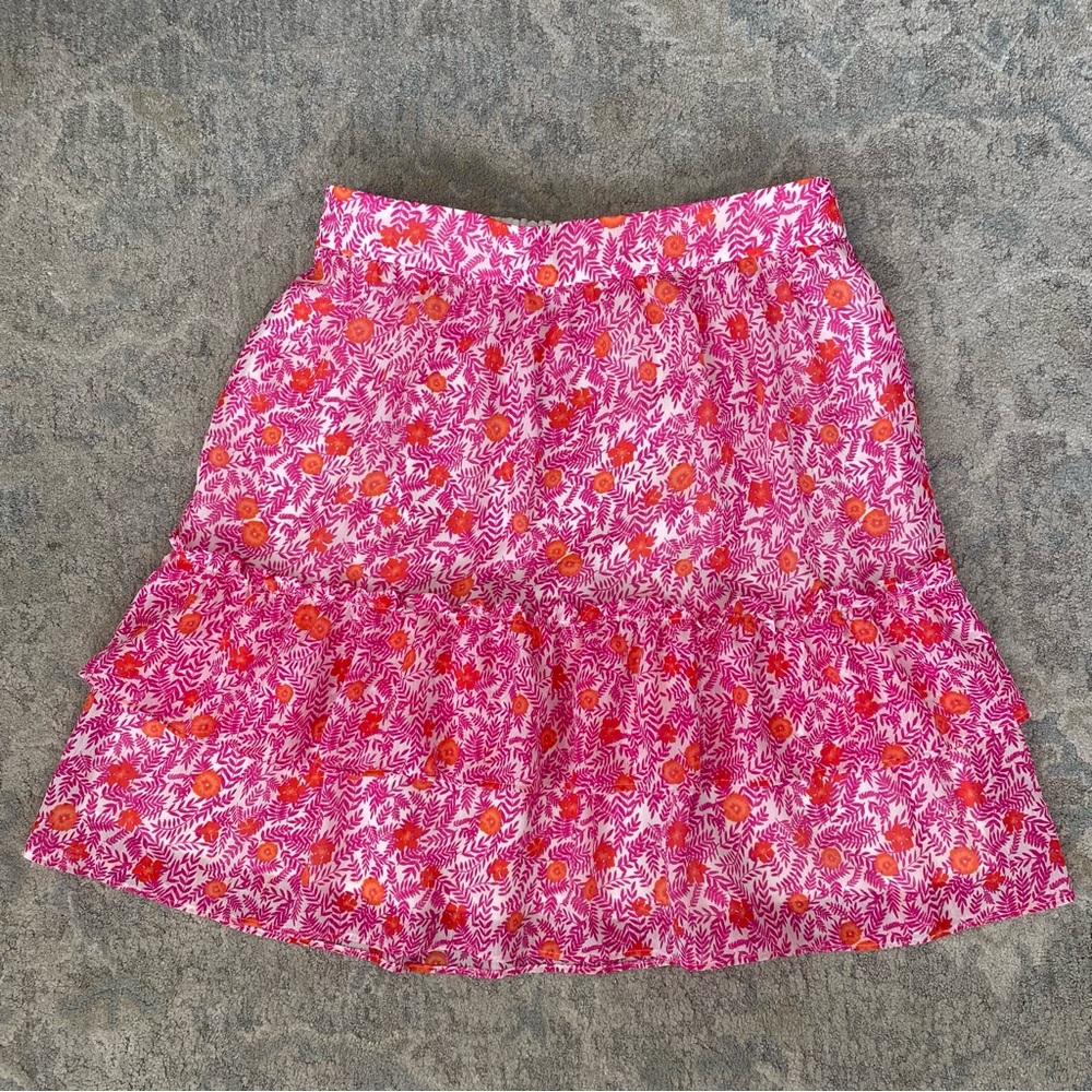 J. Crew Floral Pink Skirt
